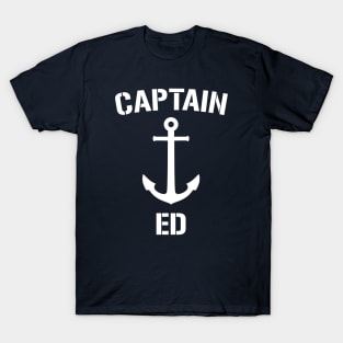 Nautical Captain Ed Personalized Boat Anchor T-Shirt
